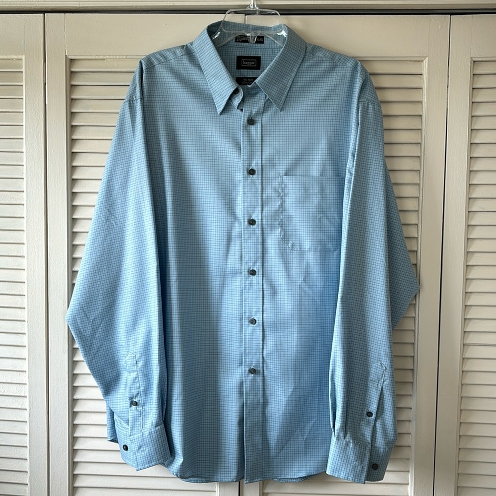 Haggar blue long sleeve dress shirt